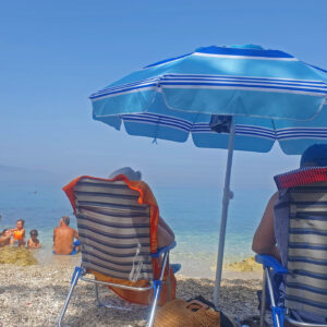 Lying on the beach in Vlore, Albania as a solo, female traveller 2