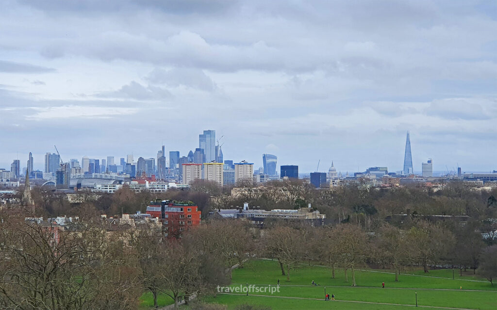 Primrose hill view of the London Skyline 2 - traveloffscript
