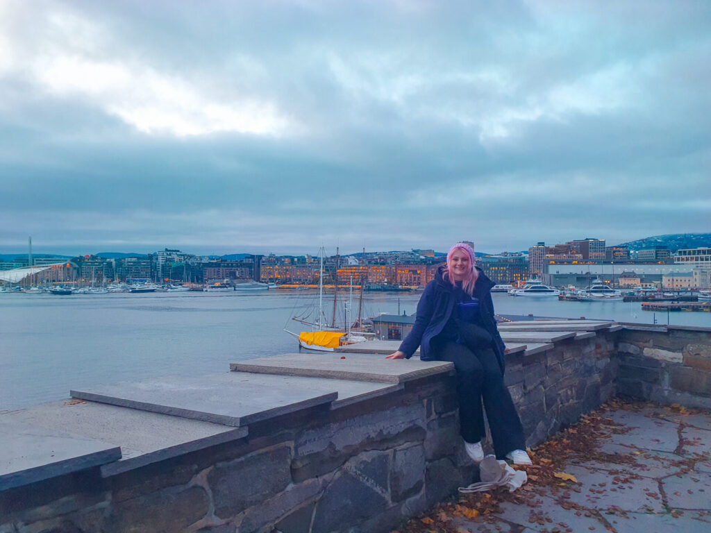 View over Oslo harbour from Akershus Fortress - traveloffscript