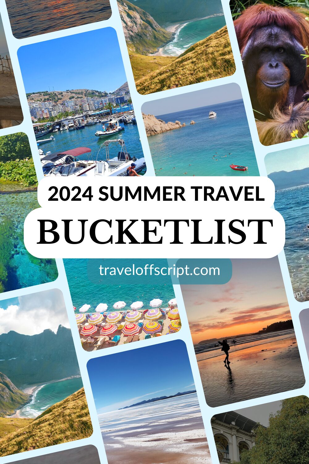Summer travel bucketlist 2024 pinterest 2