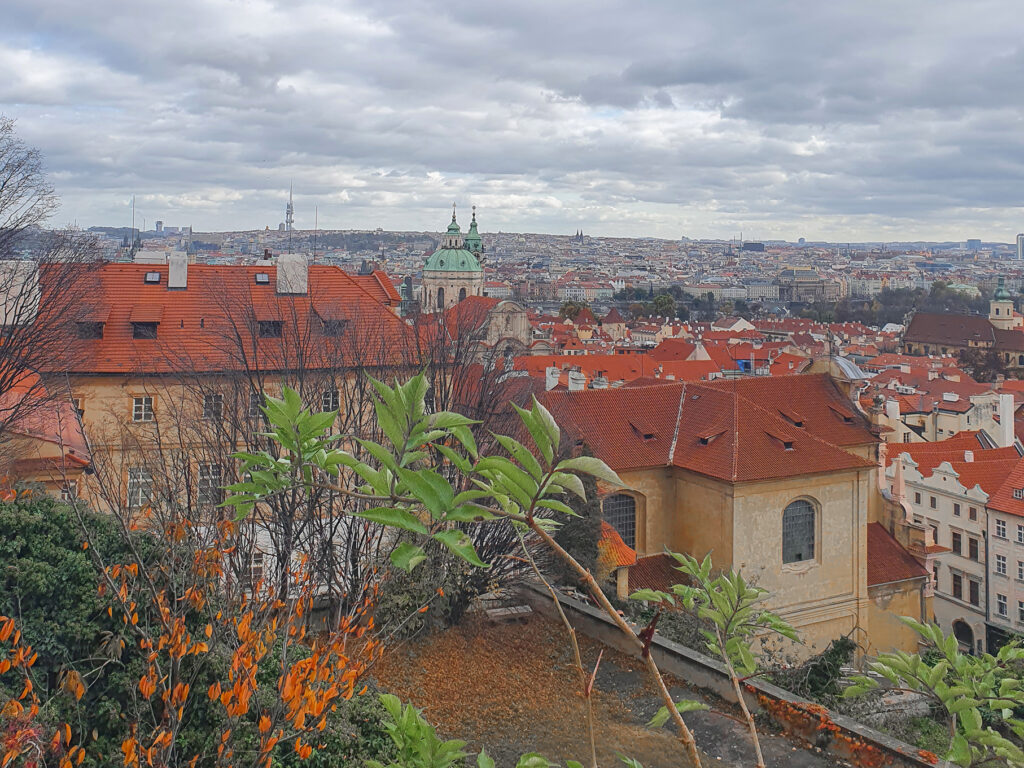 View over Prague in the fall