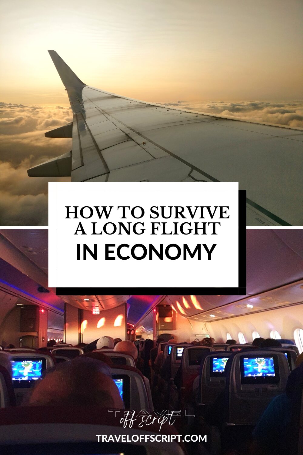 How to survive a long flight in economy as a solo traveller - travel off script 2