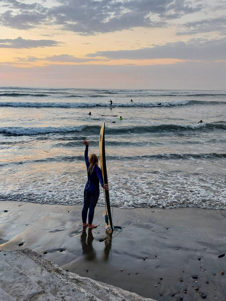 surfing in huanchaco peru - traveloffscript