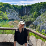 plitvice lakes photo in front of waterfall - traveloffscript