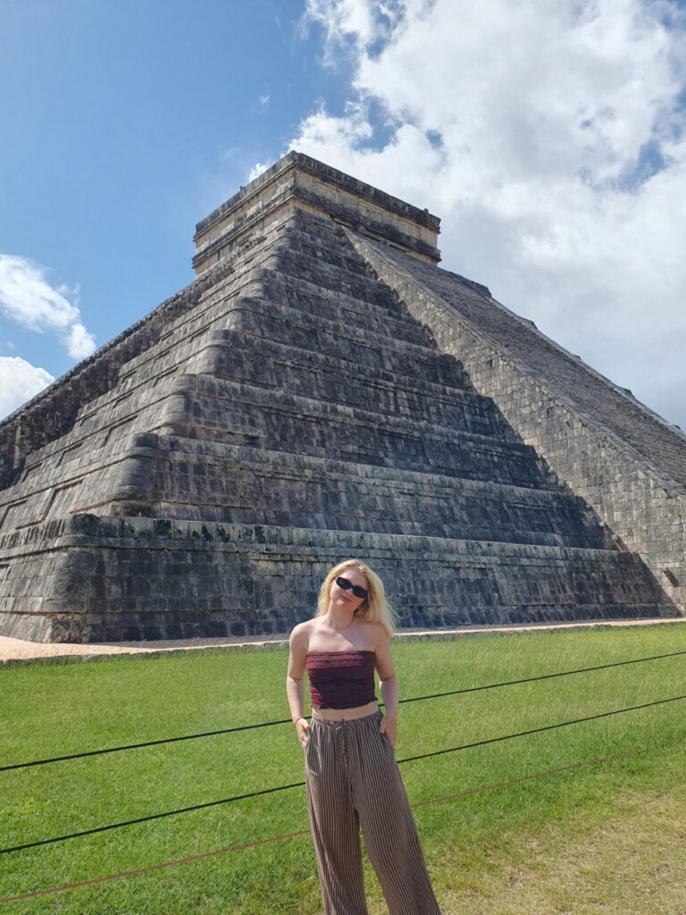 bell in front of chichen itza - traveloffscript
