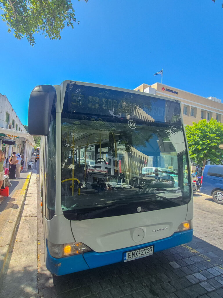 bus 57 rhodes to airport -