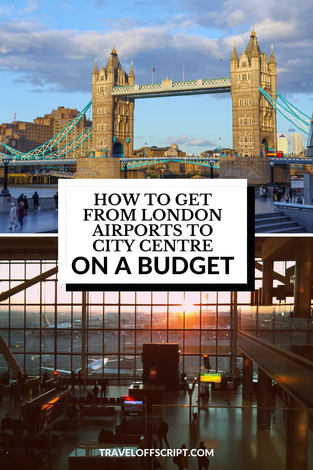 how to get from london airports to city centre on a budget - traveloffscript