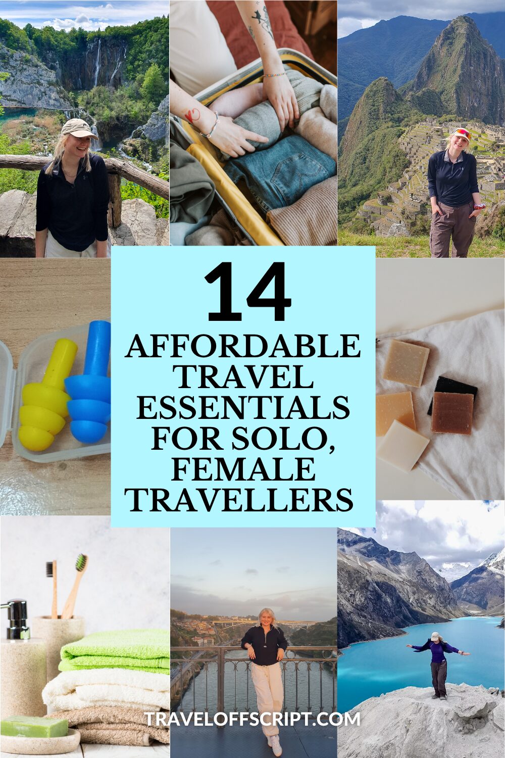 top affordable travel essentials for solo, female travellers - traveloffscript