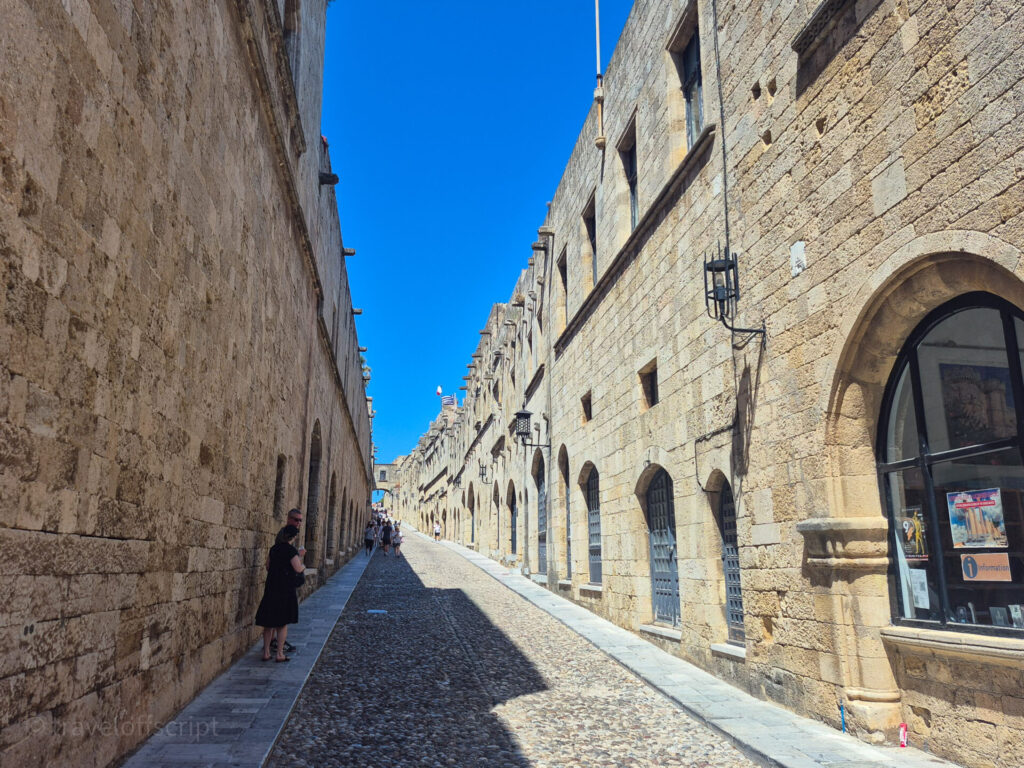rhodes old town medieval lane