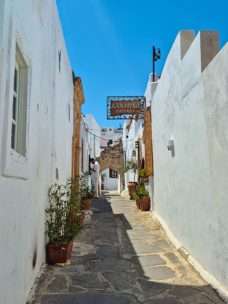 rhodes streets of lindos