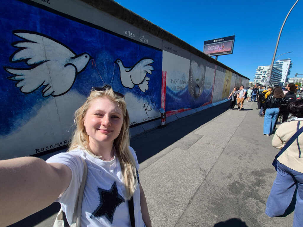 art bell at berlin wall -