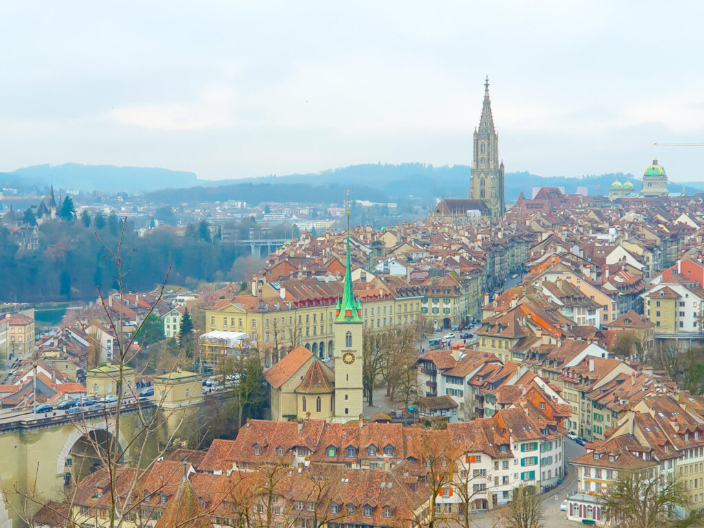 Views over Bern from Rosengarten